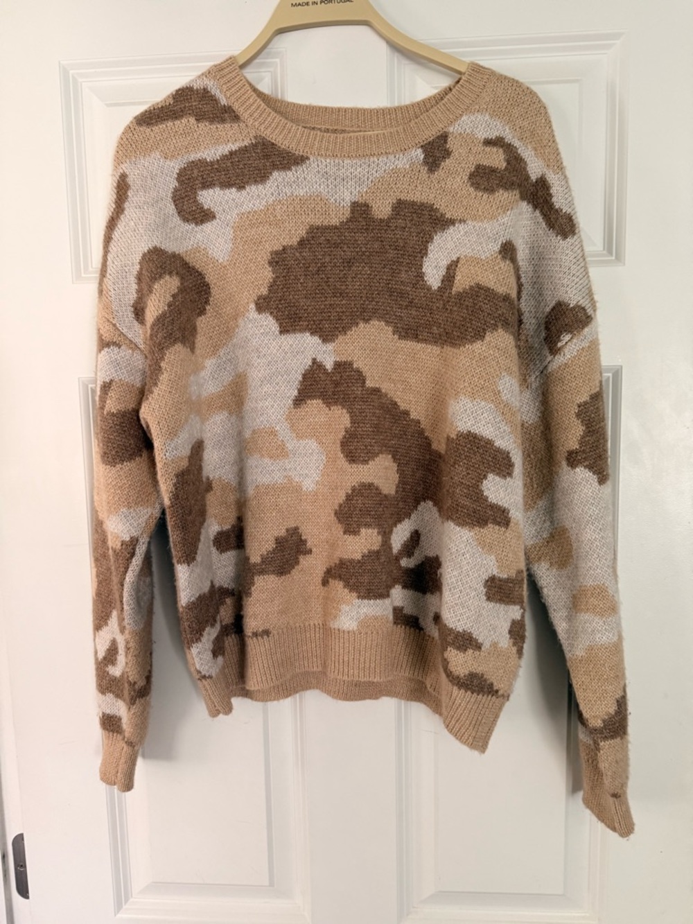 Lucky Brand Beige & Cream Marled Knit Sweater